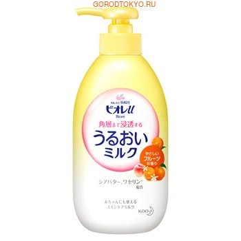 KAO «Biore U» Увлажняющее лёгкое молочко для лица и тела, c нежным фруктовым ароматом, 300 мл.