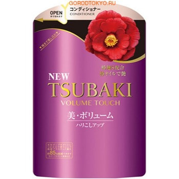 Фото SHISEIDO «Tsubaki Volume Touch» Кондиционер для волос «Натуральный объём», с экстрактом камелии и аминокислотами, запасной блок, 345 мл.. Купить с доставкой