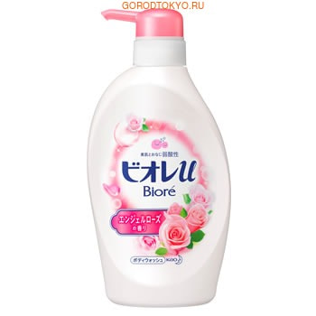 KAO «Biore U Smile Time» Мягкое пенное мыло для всей семьи, нежный аромат розы, 480 мл.