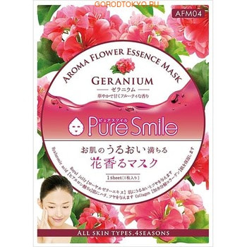SUN SMILE «Pure Smile Aroma Flower» Восстанавливающая маска для лица, с маслом герани, 1 шт.