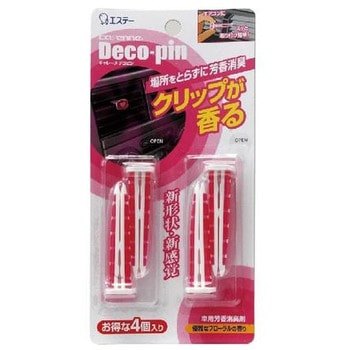 ST «Deco-Pin» Ароматизатор для кондиционера автомобиля, с ароматом цветов, 2х2шт.