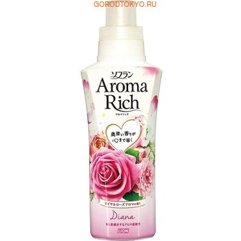 LION Soflan Aroma Rich Diana Кондиционер для белья с богатым ароматом натуральных масел, 550 мл.