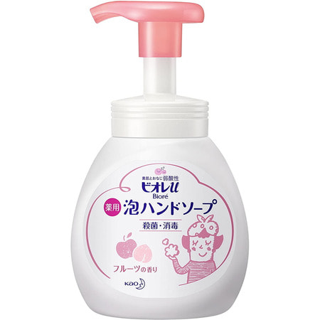 Фото KAO «Biore U - Foaming Hand Soap Fruit» Мыло-пенка для рук с ароматом фруктов, 250 мл.. Купить с доставкой