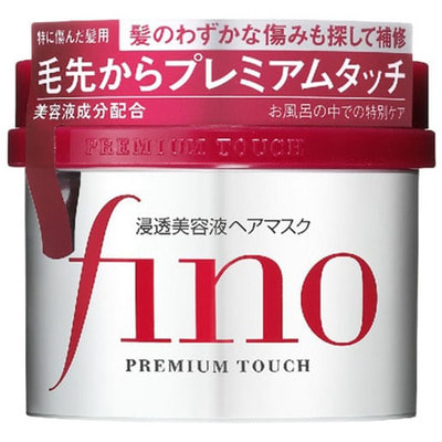 SHISEIDO ПРЕМИУМ МАСКА ДЛЯ ВОЛОС FINO PREMIUM TOUCH BEAUTY ESSENCE, для сильно повреждённых волос, 230 гр. SHISEIDO ПРЕМИУМ МАСКА ДЛЯ ВОЛОС FINO PREMIUM TOUCH BEAUTY ESSENCE, для сильно повреждённых волос, 230 гр.ДЛЯ ОКРАШЕННЫХ И ПОВРЕЖДЁННЫХ ВОЛОС<br>Fino Premium Touch Beauty Essence Hair Mask 230g <br> Маска для волос с содержанием маточного молочка пчёл. Эта уникальная маска оживляет и восстанавливает структуру сильно повреждённых волос. Рекомендуется для волос с секущимися концами, для слабых и повреждённых волос. Содержит маточное молочко пчёл, способствующее сохранению влаги, что предотвращает сухость и ломкость волос. Восстанавливает повреждённые волосы, интенсивно питая их. Благодаря олиго-элементам волосы приобретают здоровый вид. Интенсивно действующая , эффективно восстанавливает повреждённые волосы, делая их густыми, эластичными и гладкими. <br>Способ применения: нанесите на волосы после применения шампуня, оставьте на 5 минут, а затем прополощите волосы.<br><br> <br>Состав: вода, сорбитол, диметикон, гидрогенизированный рапсовый спирт, изопентилдиол, дигентриаммоний хлора, аминопропил диметикон, гидроксипропил аргинин лаурил/миристил эфир хлороводороода, аромат.<br>