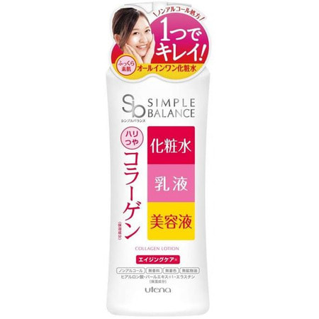 UTENA Simple Balance Лосьон с коллагеном, для придания коже сияния и упругости, 220 мл. UTENA Simple Balance Лосьон с коллагеном, для придания коже сияния и упругости, 220 мл.УВЛАЖНЕНИЕ И ПИТАНИЕ КОЖИ<br>Лёгкий и простой уход после умывания лица при помощи всего одного средства! Нежный лосьон соединяет в себе действие трёх косметических средств - лосьона, молочка и сыворотки, благодаря чему Ваш ежедневный уход становится легче и приятнее. Коллаген, гиалуроновая кислота и церамиды оказывают комплексное воздействие, увлажняют и питают кожу, а также сохраняют её водно-жировой баланс, благодаря чему она остаётся удивительно нежной, упругой и сияющей. Не содержит минирального масла, ароматизаторов и красителей. <br> Состав: Вода, глицерин, изопентилдеол, бутиленгликоль, этиловый спирт, бетаин, изостеариновая кислота - полиэтиленгликоль-45, гидрогенезированное касторовое масло, цетил этилгексаноата, этилгексил пальмитат, сорбитол, полиэтиленгликоль-32, полиэтиленгликоль-2, дипропиленгликоль, пальмовое масло, косточковое пальмовое масло, гидрогенезированное пальмовое масло, триэтаноламин, полипропиленгликоль-4 стес-20, акрилат\акрилаталкил(С10-30) кроссполимеры, 2-натриевая этилендиаминтетрауксусная кислота, метилпарабен, пропилпарабен.<br>