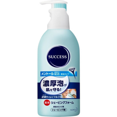 KAO Success medicated shaving foam Пена для бритья с экстрактом морских водорослей, с ментолом, 250 гр. шампунь kao success s2 380ml