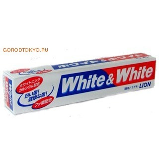 Фото LION Зубная паста "WHITE&WHITE", отбеливающая с кальцием, аромат натуральной мяты, 170 гр.. Купить с доставкой