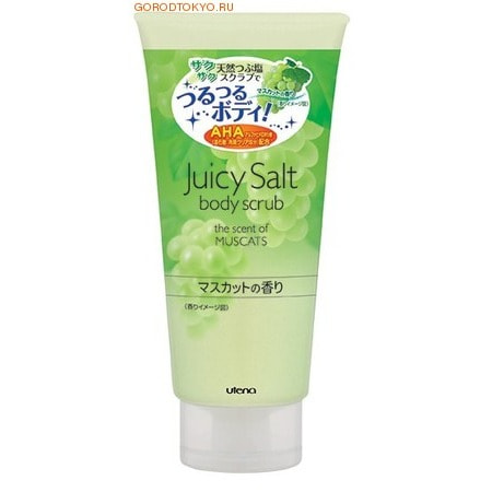 UTENA Juicy Salt Скраб для тела с альфагидрокислотой на основе соли с ароматом винограда, 300 гр. UTENA Juicy Salt Скраб для тела с альфагидрокислотой на основе соли с ароматом винограда, 300 гр.Антицеллюлитные средства, скрабы для тела<br>Скраб для тела с ароматом винограда делает кожу светлой, гладкой и идеально чистой. Натуральные гранулы соли и специальный компонент (альфагидроксикислота), содержащиеся в данном скрабе, устраняют старые ороговевшие клетки кожи, очищают поры и убирают излишний кожный жир. Особые вещества скраба поддерживают кожу в увлажненном состоянии даже после приема ванны. <br> Способ применения: Равномерно нанесите скраб на увлажнённое тело и слегка помассируйте. После этого тщательно смойте. Рекомендуется использовать 1-2 раза в неделю. <br> Состав: Хлорид натрия, вода, полиглицерила-10 рауринат, экстракт грейпфрута, ферментная жидкость соевого молока, глицерин, бентонит, агар-агар, хидроксипропилметил-целлюлоза, EDTA-4Na, BG, метилпарабен, красители: жёлтый 203, синий 1, ароматизатор.<br>