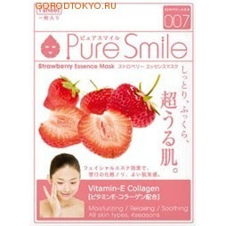 SUN SMILE Pure Smile Обновляющая маска для лица с эссенцией клубники, 23 мл., 1 шт. SUN SMILE Pure Smile Обновляющая маска для лица с эссенцией клубники, 23 мл., 1 шт.ДЛЯ КОЖИ СКЛОННОЙ К ВОСПАЛЕНИЯМ И УГРЕВОЙ СЫПИ<br>Делает кожу увлажнённой и приподнятой. Оказывает косметический эффект на кожу лица так, что на следующий день хорошо наносится косметика и имеются хорошие ощущения на коже. Содержит витамин Е и коллаген. Увлажняет, расслабляет и успокаивает. Для всех типов кожи и всех сезонов.Кожа становится увлажнённой, упругой, на неё хорошо накладывается макияж. Особенности товара: Содержит экстракт плодов Fragaria chiloensis (земляники декоративной) (1,2%) ; предотвращает огрубение кожи и подтягивает её. Подходит для жирной кожи. Содержит двукалий глицирризиновой кислоты ; для предотвращения огрубения кожи и поддержания её здорового вида. Содержит витамин Е и коллаген ; для придания упругости и сияния уставшей коже, а также для защиты её. Экстракт гамамелиса ; для подтягивания кожи лица, улучшения её структуры, а также для предотвращения её огрубения. Способ применения: 1. После умывания лица вытрите с него воду. <br> 2. Вскрыв пакет и вынув маску, растяните её и плотно приложите к коже лица, используя отверстия для глаз в качестве ориентиров. 4. Аккуратно снимите маску через 10-15 минут. Используйте маску сразу же после вскрытия упаковки. Использование 3-4 раза в неделю поможет поддержать кожу в здоровом, увлажнённом состоянии. Применение маски в летний период будет ещё более приятным, если держать её в холодильнике. Состав: Вода, глицерин, PEG/PPG-18/4-сополимер, экстракт плодов Fragaria chiloensis (земляники декоративной), растительный коллаген, эритритол, ксантановая камедь, феноксиэтанол, экстракт гаммамелиса, токоферола ацетат, ароматизатор, метилпарабен, PEG-40-гидрогенизированное касторовое масло, PEG-60-гидрогенизированное касторовое масло, алантоин, глицирризинат двукалия, PEG-14M, EDTA-2Na.<br>