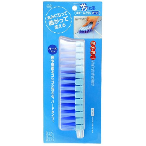 Ohe Corporation VARIABLE BRUSH HARD / Щетка для ванны утюжок без ручки с гибкой верхней частью. Ohe Corporation VARIABLE BRUSH HARD / Щетка для ванны утюжок без ручки с гибкой верхней частью.Губки и щётки для чистки ванны, туалета и других поверхностей<br>Жесткая щетка с ручкой предназначена для очистки плитки в ванной. Замечательно очищает пространство между плитками. Гибкая верхняя часть позволяет очистить даже труднодоступные места. Особенности продукта: - Щетка имеет форму утюжка, передняя часть которого удобна для очистки углов от въевшейся грязи. - Отверстие в корпусе предназначено для того, что бы повесить щетку на крючок. - Щетка и все пластиковые детали обработаны гидрофобным материалом, поэтому они постоянно остаются чистыми, к ним не пристают жир и грязь. Состав: полипропилен. Выдерживает температуру до 60С. 1шт./упак. <br> <br> Компания OH:E CO., LTD. была основана в 1951г. как компания по производству хозяйственных товаров. В 1957 г. запущено производство губок - спонжей для мытья тела, а в 1969 г. - массажных мочалок в форме полотенец. На протяжении всей своей истории компания совершенствовала производство товаров для дома и расширяла их ассортимент. Сейчас она имеет филиалы не только в Японии, но и в Тайване, Гонконге, Китае. Продукция OH:E CO., LTD. отмечена сертификатами ISO 9001 и 9002 и завоевала свою популярность во многих странах мира благодаря высокому качеству, удобству в использовании и особенным свойствам. <br> Хозяйственные товары представлены губками и щетками для кухни, ванной и туалета разного размера и назначения. Двухслойные и трехслойные из синтетических материалов с антибактериальной обработкой прекрасно подходят для мытья посуды, уборки на кухне и в ванной. Металлические, а также губки с абразивным покрытием хорошо справляются с въевшейся грязью, а меламиновые - с пятнами. Все хозяйственные товары удобны, просты в применении, долговечны и приятны в использовании.<br>