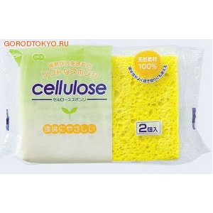 Ohe Corporation KITCHEN SPONGE / Абсорбирующая губка для кухни, ванны, из целлюлозы, 2 шт. в упаковке.