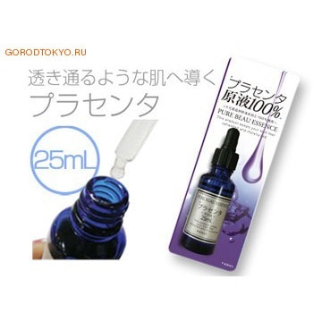 Фото JAPAN GALS «100% Beauty Essence» Концентрированная эссенция для лица с экстрактом плаценты, 25 мл., флакон с пипеткой.. Купить с доставкой