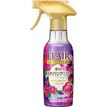 KAO Flair Fragrance Mist - Passion & Berry Спрей-кондиционер для белья с ароматом свежих ягодок и цветов, 270 мл. KAO Flair Fragrance Mist - Passion & Berry Спрей-кондиционер для белья с ароматом свежих ягодок и цветов, 270 мл.Антистатики для одежды. Уход за одеждой и обувью<br>Средство первой помощи в борьбе со складками и неприятным запахом на одежде. Простое в применении, средство в считанный срок вернет вашей одежде опрятный вид и свежий аромат. Подходит для разных типов изделий, а также для шляп. Содержит дезинфицирующие агенты, предотвращающие размножение бактерий. Снимает статическое электричество. Средство позволит реже стирать одежду, благодаря чему любимые вещи прослужат дольше! Придает белью аромат вкусных сладких ягод, который раскрывается при каждом движении. Эффективно расправляет волокна ткани и уменьшает количество складок на одежде. Обладает антибактериальным эффектом и защищает от появления неприятного запаха. Не оставляет следов на одежде, быстро впитывается.<br> Способ применения: поверните наконечник распылителя в состояние ON, нажмите на рычаг. Распыляйте средство на одежду с расстояния 10-20 см таким образом, чтобы она стала слегка влажной. Дайте одежде высохнуть. Состав: вода, лимонная кислота, этиловый спирт, полиоксиалкиленовый алкил эфир, полиоксиэтилен алкил эфир, диалкил диметил солей аммония, алкил глицерил эфир, отдушка.<br>