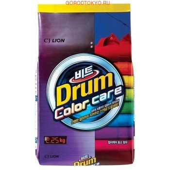 CJ LION Beat Drum Color Стиральный порошок-автомат, для цветного белья, 2250 гр, пакет.
