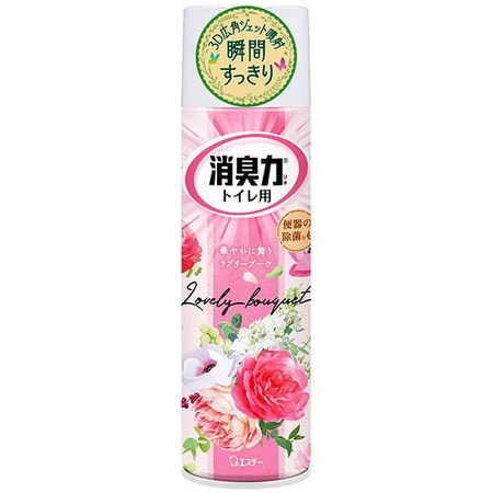 Фото ST "Shoushuuriki" Спрей-освежитель воздуха для туалета с ароматом розовых цветов, 330 мл.. Купить с доставкой