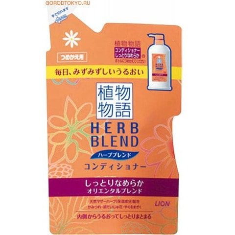 LION Шампунь для волос HERB BLEND - СКАЗКА ТРАВ со сбором восточных трав, 400 мл., сменный блок. LION Шампунь для волос HERB BLEND - СКАЗКА ТРАВ со сбором восточных трав, 400 мл., сменный блок.ДЛЯ НОРМАЛЬНЫХ ВОЛОС<br>Шампунь предназначен для питания и укрепления волос, подходит для частого применения. Композиция восточных трав (ромашка, индийская смоковница, василек, зверобой, календула) в сочетании с увлажняющими компонентами (касторовое масло, диметикон) мягко воздействуют на волосы и кожу головы, восстанавливают природный блеск волос, придают естественную пышность и мягкость. Содержит 100% растительные моющие компоненты, не имеет красителей. В состав входит сбор трав, называющихся материнскими травами (это тщательно отобранные из всего многообразия лечебные растения, которые используются людьми с давних времен в разных странах)Содержит натуральные ароматизирующие масла и обладает свежим цветочно-травяным ароматом, который оказывает благотворное действие на Ваше душевное состояние. ПРИМЕНЕНИЕ: нанести шампунь на влажные волосы, вспенить и тщательно смыть теплой водой. При необходимости процедуру повторить. Состав: Экстракты (ромашка, индийская смоковница, василек, зверобой, календула), вода, сульфат натрия, лаурамидопропил бейтаин, дистеарин гликоль, полиэтиленгликоль-3 лаурамид, сорбитол, диметикон, стеартримониум хлорид, парфюмерная отдушка, полиэтиленгликоль-20 гидрогенизированное касторовое масло, лимонная килота, этанол, поликватерниум-7 (этилтримониум хлорид метакриловой кислоты/гидроксиэтилакриламид) кополимер, бутиленгликоль, бензоат натрия.<br>