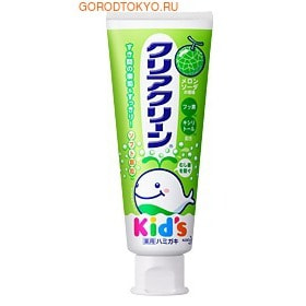 Фото KAO "Clear Clean Kid’s Melon - Спелая дыня" Детская зубная паста со вкусом дыни, 50 гр.. Купить с доставкой