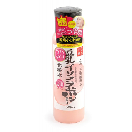 SANA SOY MILK HARITSUYA LOTION Увлажняющий лосьон, с изофлавонами сои и капсулированным коэнзимом Q10, 200 мл. SANA SOY MILK HARITSUYA LOTION Увлажняющий лосьон, с изофлавонами сои и капсулированным коэнзимом Q10, 200 мл.АНТИВОЗРОСТНОЙ УХОД (ОТ З0-ТИ ЛЕТ И СТАРШЕ)<br>В 2 раза больше коэнзима Q10! Лосьон глубоко увлажняет, повышает естественные упругость и эластичность кожи за счёт действия полученных из соевых бобов увлажняющих компонентов: изофлавоны, полученные из соевых бобов; изофлавоны, полученные из ферментированного соевого молока; экстракт соевых бобов; растительный коллаген, полученный из соевого белка. Кроме того, капсулированный коэнзим Q10 (капсулы коллагена, содержащие коэнзим Q10) способствует выработке клеточной энергии, оживляя кожу. Лосьон применяется при появлении таких признаков усталости кожи, как утрата тонуса, тусклый цвет лица. Не содержит парфюмерных отдушек, искусственных красителей и минеральных масел. Способ применения: нанести на очищенную кожу лица ватным диском или кончиками пальцев. Состав: вода, глицерин, BG, ферментированное соевое молоко, изофлавоны (из соевых бобов), экстракт соевых бобов, соевый белок, убихинон, токоферола ацетат, (стирен/винилпиролидон) кополимеры, (глицериламидэтила метакрилат/стеарила метакрилат) кополимеры, PEG-60 гидрогенизированное касторовое масло, лимонная кислота, цитрат натрия, три (каприловая кислота/каприновая кислота) глицерил, гидроксиэтилцеллюлоза, полисорбет 80, метилглуцес-10, лецитин, метилпарабен.<br>