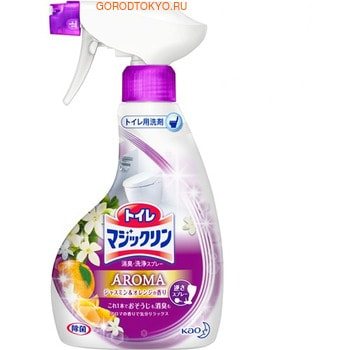 Фото KAO «Toilet Magic Clean deodorant and cleaning spray Jasmine & Orange» Очищающий спрей-пенка с дезодорирующим эффектом для туалета, с ароматом жасмина и апельсина, 400 мл.. Купить с доставкой