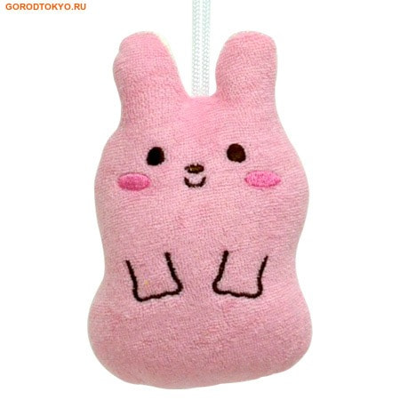 Фото KOKUBO "Furocco Kids" - Розовый кролик, детская мочалка-спонж.. Купить с доставкой