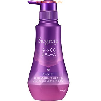 Фото KAO «SEGRETTA Volume Aromatic Floral shampoo» Шампунь для увеличения прикорневого объёма волос, с экстрактом граната и маточным молочком, 360 мл.. Купить с доставкой