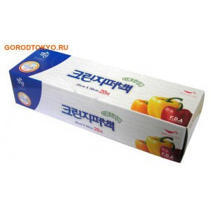 Фото MyungJin "BAGS Double Zipper type" Пакеты полиэтиленовые пищевые, с двойной застёжкой-зиппером, в коробке, 25х30 см, 20 шт.. Купить с доставкой