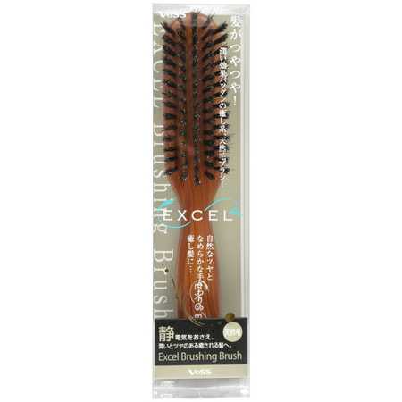 VESS EXCEL MIX Brushing Brush / Щетка с натуральной щетиной и нейлоном VESS EXCEL MIX Brushing Brush / Щетка с натуральной щетиной и нейлономРАСЧЕСКИ И ЩЕТКИ<br>EXCEL MIX Brushing Brush / Щетка с натуральной щетиной и нейлоном<br> Описание: Щетинки из натуральной свиной щетины обеспечивают мягкое, не травмирующее кожу головы и волосы прикосновение, не сушат волосы, придают естественный блеск, исключают поверхностное расчёсывание (за счёт густого, не редкого расположения), подходят для лёгкого массажа кожи головы во время расчёсывания. Натуральная щетина уменьшает вероятность возникновения статического электричества при расчёсывании. Щетинки из натуральной свиной щетины используются в комплексе с щетинками из нейлона Внимание при применении: Не используйте при заболеваниях или повреждениях кожи головы. Избегайте продолжительного воздействия горячего воздуха фена, что может привести к изменению формы щетки. Не используйте одновременно с применением специальных средств для расчёсывания или выпрямления спутанных волос, что может повлиять на качество щетинок. По мере загрязнения допускается ополоснуть щетку тёплой водой без применения моющих и чистящих средств, хорошо обсушить на воздухе без специальных средств для сушки. Даже после контакта с водой свойство щетки создавать слабокислотную среду сохраняется. Состав: основной корпус - ABS древесная смола, щетинки натуральная свиная щетина, нейлон.<br>