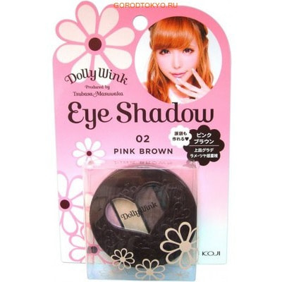 KOJI HONPO Dolly Wink Eye Shadow Тени для век четырёхцветные (02 - розовый и коричневый). KOJI HONPO Dolly Wink Eye Shadow Тени для век четырёхцветные (02 - розовый и коричневый).Тени<br>Тени не осыпаются, мягко наносятся, ровно ложатся. В состав входят увлажняющие кожу век компоненты (экстракт листьев розмарина, листьев алоэ, масло жожоба, токоферол). В наборе ; тени 4 оттенков и двухсторонний аппликатор со спонжиками разной формы для нанесения. Способ нанесения теней для повседневного макияжа: <br><br>Используя большой кончик кисточки для всего века, нанесите тени А на верхнее веко от внутреннего края глаза к внешнему, чтобы слой вверху был тоньше.<br>Используя большой кончик кисточки, нанесите тени С, чтобы их слой был меньше ширины видимой окрашенной части открытого века.<br>Используя малый кончик кисточки, нанесите тени D, чтобы закрасить промежутки между ресницами.<br>Используя малый кончик кисточки, нанесите тени B от внутреннего уголка нижнего века, чтобы их слой постепенно уменьшался от внешней стороны века к внешнему уголку.<br>Используя малый кончик кисточки, смешайте тени А и С (тени А добавляются в большем объеме), после чего нанесите полученную смесь от внешнего уголка нижнего века к внутреннему примерно на 1/3 соответствующего расстояния.<br><br> <br>* кончики кисточки по мере загрязнения аккуратно промойте нейтральным моющим средством, ополосните водой, удалите влагу и просушите. Состав: тальк, диметикон, нейлон-12, изостеариновая кислота, цетиловый этилгексаноат, нитрид бора, кокосовое масло, масло семян жожоба, экстракт листьев алоэ вера, метилпарабен, токоферол,оксиж делеза,слюда, оксид титана, кремний, перфтороктилтриэтоксисилан, гидроксид алюминия.<br>