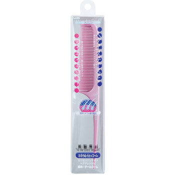 VESS Mineralion Comb Brush / Расчёска для сухих, ослабленных волос с минералами горных пород. VESS Mineralion Comb Brush / Расчёска для сухих, ослабленных волос с минералами горных пород.РАСЧЕСКИ И ЩЕТКИ<br>Расчёска рекомендуется для сухих, ослабленных, потерявших жизненную силу и естественный блеск волос. Окрашенные и после химической завивки, пересушенные горячим воздухом фена, подверженные действию ультрафиолетового излучения волосы склонны к ломкости и потере влаги. Чешуйки кутикулы волоса отслаиваются, в результате чего повышается проницаемость волоса. Через образовавшиеся в его поверхности промежутки волос теряет необходимые для здорового роста воду, липиды, белки. Щетка содержит природные минералы горных пород с эффектом выделения отрицательно заряженных ионов в результате ультракрасного излучения. Ультракрасные лучи активизируют кровообращение в клетках кожи головы, что стимулирует и ускоряет рост волос, повышают способность волос удерживать и сохранять влагу, что предотвращает сухость и ломкость волос. Преимущества использования природных минералов горных пород: <br><br><br>Степень излучения ультракрасных лучей минералами горных пород выше, чем у древесного угля;<br>Излучение происходит не только при первом использования расчёски, но продолжается и после, даже после контакта расчёски с водой;<br>Степень излучения ультракрасных лучей, в результате которого выделяются отрицательно заряженные ионы, достаточно высокая, эффект заметен сразу же после расчёсывания. Состав: ручка - AВS древесная смола,зубцы - полиэтилен с природными минералами горных пород и эффектом ультракрасного излучения.<br>