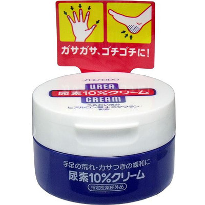 SHISEIDO Cream Urea - Заживляющий и смягчающий уход Крем для рук с мочевиной и аминокислотами, 100 гр. SHISEIDO Cream Urea - Заживляющий и смягчающий уход Крем для рук с мочевиной и аминокислотами, 100 гр.Кремы, скрабы и другая косметика для ног<br>Крем на 10% состоит из мочевины и обладает удивительной заживляющей и увлажняющей способностью. Отлично смягчает кожу рук и кутикулу, загрубевшую кожу локтей и пяток. Крем восстанавливает ровный цвет кожи. Ароматизаторы, красители отсутствуют. Благодаря эффективным компонентам - мочевине и аминокислотам, которые проникают в глубину ороговевшего слоя кожи, крем смягчает сухую шероховатую кожу рук, локтей, пяток. Способ применения: нанесите крем на кожу рук после работы по дому, мытья посуды, перед сном. Слегка помассируйте. Состав: мочевина, ацетат токоферола, дикалия глицирризат, сквалан, вазелин, силиконовое масло, касторовое масло, гиалуроната натрия.<br>