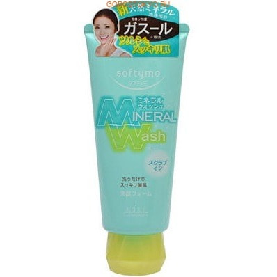 KOSE Cosmeport Softymo Mineral Wash Пенка-скраб для умывания с цветочным ароматом, 130 г. KOSE Cosmeport Softymo Mineral Wash Пенка-скраб для умывания с цветочным ароматом, 130 г.ПИЛЛИНГИ И СКРАБЫ<br>Пенка-скраб очищает и делает кожу гладкой. Содержит марокканскую глину гассуль. Эффективно удаляет загрязнения и остатки макияжа. Частицы скраба образуют густую пену, мягко очищают поры и увлажняют кожу. Содержит 12 видов минералов, жемчужную пудру, глубинную морская воду, талая вода, экстракт устриц, экстракт ламинарии, маточное молочко, экстракт клематисы, экстракт хвоща, экстракт таволги, экстракт листьев плюща, глицерин. Не содержит масла. Способ применения: выдавите необходимое количество средства и нанесите на влажное лицо. Вспеньте, нежно массируя, уделяя особое внимание проблемным зонам. Смойте теплой водой. Состав: вода, лауриновая кислота, этанол, пальмитиновая кислота, гидроксид, миристиновая кислота, гидроксипропилметилцеллюлоза, экстракт роз экстракт плодов, экстракт ромашки, экстракт листьев сапонария, экстракт липы, экстракт зверобоя, мед, экстракт сапиндус, персик листьев, экстракт василька, БГ, ЭДТА-2Na, ЭДТА-3NA, глицерин дистеарат гликоля поликватерний -39, полиэлектролит 7 жирные кислоты на основе кокосового масла, феноксиэтанол, бензойная кислота.<br>
