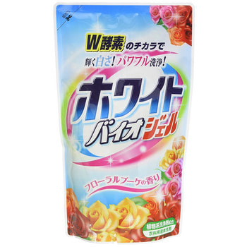 NIPPON DETERGENT White Bio gel Floral Bouquet Гель для стирки с отбеливающей, дезодорирующей и смягчающей функцией, 810 мл. Сменная упаковка. NIPPON DETERGENT White Bio gel Floral Bouquet Гель для стирки с отбеливающей, дезодорирующей и смягчающей функцией, 810 мл. Сменная упаковка.Жидкие средства для стирки<br>Мощный гель отличается высокой проницаемостью в волокна ткани даже при стирке в холодной воде. Моментально растворяется, благодаря комплексу ферментов расщепляет стойкие загрязнения любого происхождения, полностью смывается за 1 полоскание, дарит тканям первозданную белизну. Содержит ферментные и флуоресцентные отбеливатели. Смягчает ткани. Подходит для белых тканей, тканей пастельных тонов и цветных тканей с устойчивым окрашиванием. Подходит для использования в любых видах стиральных машин. Оставляет сладкий цветочный аромат на тканях. Состав: поверхностно-активное вещество (15% линейной натрия алкилбензолсульфонат, полиоксиэтиленалкиловый эфир), щелочной агент (карбонат, силикат), технологические агенты (сульфат), для умягчения воды (алюмо силикат), дисперсия агенты, ферменты, отбеливатели, флуоресцентные отбеливающие агенты.<br>