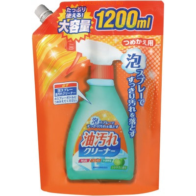 NIPPON DETERGENT Foam spray oil cleaner Очищающая спрей-пена для удаления масляных загрязнений, 1200 мл. NIPPON DETERGENT Foam spray oil cleaner Очищающая спрей-пена для удаления масляных загрязнений, 1200 мл.Для кухни<br>Слабощелочное средство предназначено для очищения от жира керамических, индукционных, газовых, электрических плит, микроволновок, духовых шкафов, противней, пластиковых, каменных столешниц, фрагранитных, эмалированных раковин, раковин из нержавеющей стали, металлических и алюминиевых поверхностей. Средство эффективно удаляет нагоревший жир, пригоревшую пищу, липкий жирный налет и пр. пищевые загрязнения. При распылении создает обильную пену. Отлично нейтрализует запахи пригоревшей пищи. Дезинфицирует поверхности без применения хлорсодержащих компонентов. Аромат цитрусовых (лайма). Состав: поверхностно-активное вещество (3% аминооксиды алкильные), щелочная агент, хелатирующий агент, растворители.<br>
