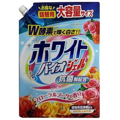 NIPPON DETERGENT White Bio Plus gel Гель для стирки с отбеливающей, дезодорирующей и смягчающей функцией, 1620 г. Сменная упаковка. NIPPON DETERGENT White Bio Plus gel Гель для стирки с отбеливающей, дезодорирующей и смягчающей функцией, 1620 г. Сменная упаковка.Жидкие средства для стирки<br>Мощный гель отличается высокой проницаемостью в волокна ткани даже при стирке в холодной воде. Моментально растворяется, благодаря комплексу ферментов расщепляет стойкие загрязнения любого происхождения, полностью смывается за 1 полоскание, дарит тканям первозданную белизну. Содержит ферментные и флуоресцентные отбеливатели. Смягчает ткани. Подходит для белых тканей, тканей пастельных тонов и цветных тканей с устойчивым окрашиванием. Подходит для использования в любых видах стиральных машин. Оставляет сладкий цветочный аромат на тканях. Состав: поверхностно-активное вещество (17% алкиловые эфиры полиоксиэтилена, линейный алкил бензолсульфонат натрия, натрия и жирной кислоты), щелочной агент, фермент.<br>