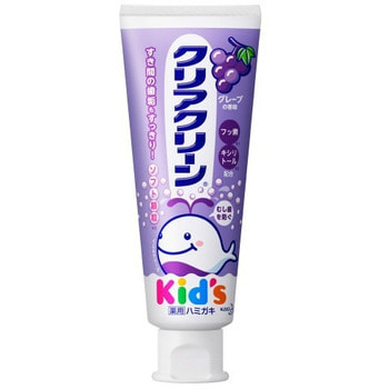 Фото KAO "Clear Clean" Детская зубная паста с мягкими микрогранулами для деликатной чистки зубов, со вкусом винограда, 70 г.. Купить с доставкой