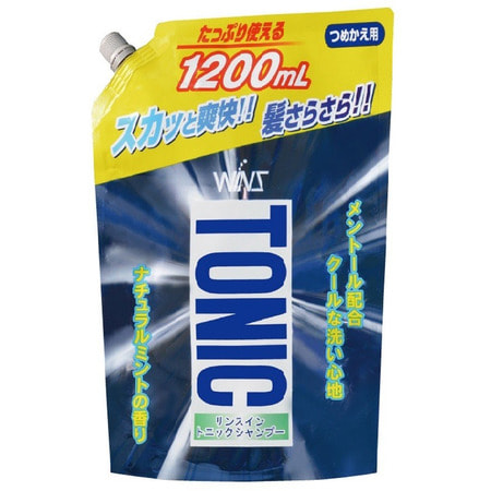 NIHON Detergent Wins rinse in tonic shampoо Охлаждающий шампунь с кондиционером-тоником, 1200 мл. NIHON Detergent Wins rinse in tonic shampoо Охлаждающий шампунь с кондиционером-тоником, 1200 мл.ДЛЯ МУЖЧИН<br>Освежающий шампунь с кондиционером-тоником отлично вымывает кожное сало, освежает, хорошо избавляет от излишней жирности волос. Кондиционер-тоник питает каждый волосок, позволяет легко расчесывать волосы после мытья, не применяя отдельно кондиционер-ополаскиватель. Входящий в состав ментол отлично охлаждает, снимает зуд и раздражение, дарит чувство легкости и расслабления. Волосы надолго остаются чистыми, блестящими и шелковистыми.<br>