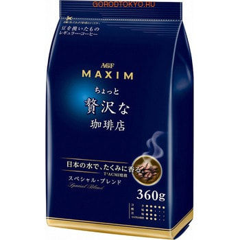 AGF Maxim Little Luxury Special Blend Кофе молотый, крепкий, 360 г. AGF Maxim Little Luxury Special Blend Кофе молотый, крепкий, 360 г.Чай и Кофе<br>Натуральный молотый кофе. Изготовлен из тщательно отобранных и обжаренных зерен кофе с плантаций Бразилии и Индонезии. Обладает интенсивным вкусом и богатым ароматом. Способ приготовления: для 1 чашки (140 г) требуется 10 г молотого кофе. Рекомендовано приготовление в турке или кофемашине. Состав: натуральный молотый кофе, 100% арабика. Энергетическая ценность: 2-6 ккал.<br>