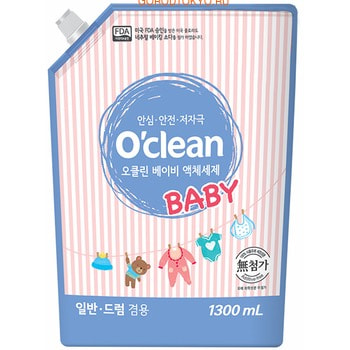 Фото MUKUNGHWA «O`clean Baby liquid detergent» Натуральное жидкое средство для стирки детского белья, запасной блок, 1,3 л.. Купить с доставкой