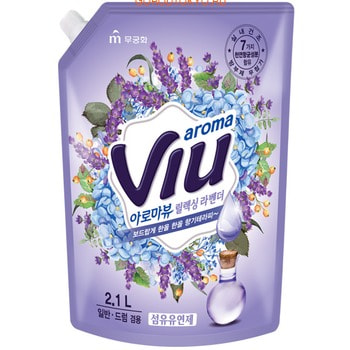 MUKUNGHWA «Aroma Viu Mediterranean Lavender» Антибактериальный кондиционер, с ароматом средиземноморской лаванды, запасной блок, 2,1 л. MUKUNGHWA «Aroma Viu Mediterranean Lavender» Антибактериальный кондиционер, с ароматом средиземноморской лаванды, запасной блок, 2,1 л.Кондиционеры для белья<br>Не содержит консервантов, искусственных красителей. Обладает стойким приятным ароматом лаванды. Натуральные цветочные масла раскрываются на тканях во время носки. Подходит для любых типов и цветов тканей. Смягчающий, разглаживающий, антистатический, улучшает свойства тканей, прекрасно дезодорирует. Содержит в составе прополис и 7 антибактериальных компонентов, которые подавляют рост бактерий, вызывающих неприятные запахи при сушке белья в помещении или при пропитывании одежды потом. Кондиционер дерматологически протестирован, не вызывает аллергию, раздражений. Многоразовая мягкая упаковка с закручивающейся крышкой.<br>