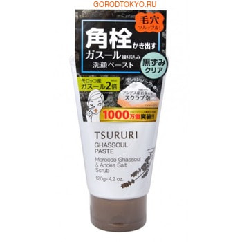 B&C Laboratories «Tsururi Pore Ghassoul Paste» Пена-скраб для умывания и очищения пор с вулканической глиной, 120 г. B&C Laboratories «Tsururi Pore Ghassoul Paste» Пена-скраб для умывания и очищения пор с вулканической глиной, 120 г.ДЛЯ КОЖИ СКЛОННОЙ К ВОСПАЛЕНИЯМ И УГРЕВОЙ СЫПИ<br>Пена - скраб для умывания прекрасно очищает поры кожи от загрязнений, излишков кожного жира и ороговевших клеток эпидермиса. Тусклая кожа заметно светлеет, становится гладкой, без загрязнённых расширенных пор и чёрных точек. Комбинация из натуральных минеральных компонентов - маррокканской глины гассуль и каменной соли с горной цепи Анд нежно и бережно ухаживает за кожей. Исключительные абсорбирующие свойства глины гассуль помогают средству глубоко проникнуть в поры кожи и удалить самые глубокие загрязнения. Минералы, входящие в состав соли, очищают кожу от черных точек и великолепно сужают поры. Кожа становится чистой и свежей. Пена-скраб мягко очищает кожу, минерализуя и восстанавливая ее структуру. Способ применения: выдавить небольшое количество средства на ладонь и хорошо вспенить. Нанести на лицо, затем аккуратно медленными круговыми движениями растереть средство и ополоснуть лицо водой. Состав: вода, миристиновая кислота, глицерин, дипропилен гликоль, стеариновая кислота, калия гидроксид, полиэтилен, пальмитиновая кислота, лауриновая кислота, дистеарат гликоль, натрия метилкокоилтаурат, динатрия лауриминодиацетат, уголь, этидроновая кислота, глицерил стеарат, гидроксипропил фосфат крахмала, поликватерниум-39, марокканская глина, лаурамид DEA, натрия хлорид, EDTA-4Na, пропилпарабен, метилпарабен, отдушка, оксид железа.<br>