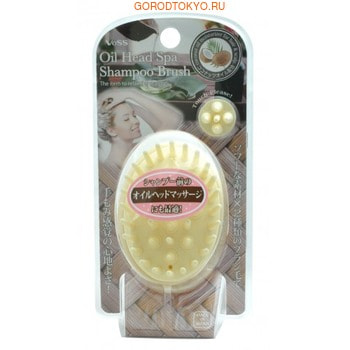 VESS «Oil Head Spa Shampoo Brush» Массажёр для кожи головы с кокосовым маслом. VESS «Oil Head Spa Shampoo Brush» Массажёр для кожи головы с кокосовым маслом.ПРОТИВ ПЕРХОТИ<br>Очищение кожи головы является основной профилактикой выпадения волос. Массаж кожи головы с одновременным применением шампуня повышает эффективность очищения пор кожи, оставляя ощущение свежести и чистоты. Расслабляющий, не травмирующий кожу головы массаж возможен благодаря мягкому материалу, из которого изготовлены массирующие зубцы массажера. Кроме того, зубцы содержат кокосовое масло, богатое витаминами и лауриновой кислотой. Кокосовое масло увлажняет волосы и кожу головы, защищает от вредного воздействия окружающей среды, восстанавливает поврежденные волосы. Массажер имеет 2 вида зубцов ; мягкие зубцы массируют кожу головы, 10 толстых конусообразных зубцов, оказывая достаточное давление, промывают кожу головы и волосы. Ручка-держатель на корпусе массажера позволяет плотно зафиксировать массажер в руке. Способ использования: используйте во время мытья головы шампунем или применения бальзама. Плавными круговыми, слегка надавливающими, движениями водите массажёр по коже головы с нанесённым на волосы и кожу шампунем или бальзамом. После массажа хорошо ополосните волосы и кожу головы тёплой водой. Состав: корпус AS ; смола, массирующие зубцы ; олефиновый эластомер.<br>