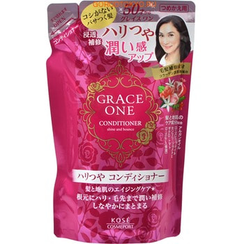 KOSE Cosmeport Grace One Тритмент для волос Упругость и сияние, для женщин старше 50 лет, без силикона, с ароматом роз и фруктов, сменная упаковка, 330 мл. KOSE Cosmeport Grace One Тритмент для волос Упругость и сияние, для женщин старше 50 лет, без силикона, с ароматом роз и фруктов, сменная упаковка, 330 мл.АНТИВОЗРАСТ<br><br>
