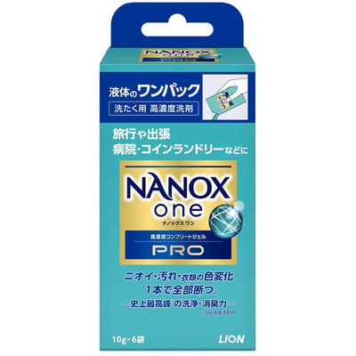 LION «Top Nanox» Гель для стирки, 10 шт. х 10 г. LION «Top Nanox» Гель для стирки, 10 шт. х 10 г.Удаление стойких загрязнений<br>Удалите грязь из самой глубины волокон в любой ситуации! <br>Супер-концентрированный гель TOP NANOX содержит фирменный, разработанный в научных лабораториях компании Lion, компонент MEE, проникающий в волокна в сочетании с моющим усилителем ER, для полного удаления мельчайших частиц грязи и запаха. <br><br><br> Свойства товара: <br> Супер-концентрированный гель для стирки TOP NANOX предназначен для удаления не только видимых загрязнений, но и мельчайших НАНО-частиц грязи, находящихся глубоко в волокнах, и создающих неприятный запах и тусклость на одежде, тем самым придавая яркость и свежесть белью на НАНО-уровне. Гель восстанавливает первоначальную яркость и предотвращает будущее изменение цвета тканей и появление посторонних запахов на белье. Супер-концентрированная формула позволяет полностью отмывать любые загрязнения половиной от обычного объема средства для стирки. Полностью смывается с белья, не оставляя налета на ткани. <br> Рекомендуется для любых типов ткани - хлопка, шерсти, шелка, льна, трикотажа, для белого и цветного белья. Гель необходимо использовать только для машинной стирки. <br> Гель оставляет яркий кристально-фруктовый аромат. <br> Способ применения: <br> Добавьте 1 пачку геля (из расчета 10 мл на 30 л воды) в ячейку для порошка стиральной машины. Запустите подходящую для вашего типа белья программу. Достаточно ОДНОГО полоскания! <br> Допускатся стирка в холодной воде. <br> Рекомендации: <br> Также для придания особого аромата и максимальной мягкости белья после сушки рекомендуем использовать кондиционер для белья из серии Soflan или Aroma Rich. <br> Упаковка: <br> Дорожная упаковка включает 10 пачек по 10 мл геля каждая в компактной пластиковой упаковке. <br> Данный вид товара имееют основную фасовку - 216056 и запасную фасовку - наполнитель арт. 216063 и 216070.<br>