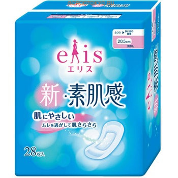 Daio paper Japan «Elis New skin Feeling» Классические гигиенические прокладки с мягкой поверхностью, без крылышек, нормал, длина 20,5 см, 28 шт. Daio paper Japan «Elis New skin Feeling» Классические гигиенические прокладки с мягкой поверхностью, без крылышек, нормал, длина 20,5 см, 28 шт.Дневные женские гигиенические прокладки <br>Гигиенические прокладки имеют необыкновенно мягкую поверхность и классическую толщину (0,4 см). Поверхность прокладки, соприкасающаяся с кожей, воздушная и бархатистая. Абсорбирующий слой эффективно впитывает жидкость, поверхность остается сухой и чистой. Прокладка имеет углубление, защищающее от протекания в местах максимального скопления жидкости. Прокладки изготовлены из современного дышащего материала, они обеспечат вам комфорт и ощущение свежести. Состав: материал поверхности - полиэстер, полиэтилен, полимерный внутренний слой.<br>