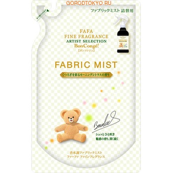 NISSAN «FaFa Fine Fragrance Bon Conge» Кондиционер-спрей для тканей, с нежным ароматом цитрусовых, мягкая упаковка, 230 мл. NISSAN «FaFa Fine Fragrance Bon Conge» Кондиционер-спрей для тканей, с нежным ароматом цитрусовых, мягкая упаковка, 230 мл.Антистатики для одежды. Уход за одеждой и обувью<br>Спрей-кондиционер позволяет придать аромат, удалить посторонние запахи (пота, табака, сырости) и смягчить ваше белье, мягкую мебель, шторы, ковры, салон автомобиля. Содержит натуральные эфирные масла, наполняет одежду и дом свежими ароматами. Обладает легким антибактериальным эффектом, расправляет волокна ткани, разглаживает складки. Не оставляет следов. Придает белью красивый нежный аромат цитрусовых с нотками свежего ландыша и черной смородины.<br>