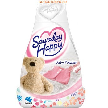 Фото KOBAYASHI "Baby Powder - Sawaday Happy" Освежитель воздуха для комнаты, нежный аромат детской присыпки, 150 гр.. Купить с доставкой