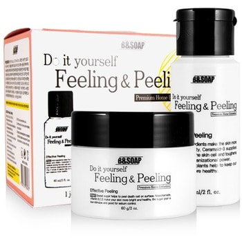 B&SOAP «Feeling & Peeling» Набор для домашнего пилинга (скраб и лосьон-активатор), 60 мл + 6