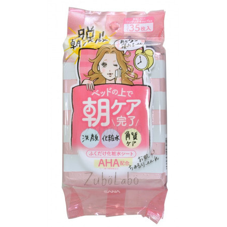 SANA «Zubolabo Skin Toning Morning Sheet» Влажные салфетки для утреннего ухода за лицом, 35 шт.