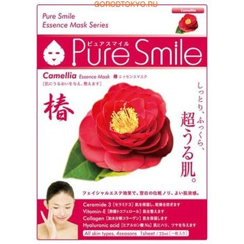 SUN SMILE «Pure Smile Essence mask» Увлажняющая маска для лица с эссенцией цветов камелии, 1 шт. SUN SMILE «Pure Smile Essence mask» Увлажняющая маска для лица с эссенцией цветов камелии, 1 шт.КОРЕЙСКАЯ КОСМЕТИКА<br>Еженедельный уход - это неотъемлемая процедура для полноценного ухода за кожей лица. Необходимо каждую неделю использовать различные маски. Преимущество нужно отдать увлажняющим, питательным, и маскам для повышения упругости кожи. Все эти функции вы найдете в линии PURE SMILE. Эти маски настоящие волшебные палочки, способные моментально преобразить вашу кожу. Ведь сыворотка, которая используется для пропитки маски, имеет тройную концентрацию активных компонентов. За короткое время воздействия, маска отдает всю силу полезных ингредиентов вашей коже. Коллаген в составе сыворотки наполняет кожу влагой, восстанавливает плотность и упругость кожи. Эссенция камелии глубоко увлажняет кожу, защищает кожу от негативных воздействий окружающей среды, замедляет процесс старения. Способ применения: вскройте пакет с маской и нанесите ее на очищенное лицо, используя отверстия для глаз в качестве ориентиров. Расслабьтесь и наслаждайтесь уходом за собой. Через 10-15 минут, аккуратно снимите маску. Остатки сыворотки вбейте в кожу подушечками пальцев. Использовать 2-3 раза в неделю. Состав: вода, глицерин, PEG/PPG-17/6-сополимеры, ферментированный соевый экстракт, гидролизованный коллаген, вода с гамамелисом, экстракт цветов камелии, глицирризиновая кислота 2K, ксантановая камедь, экстракт портулака, арбутин, эритрит, PEG-14М, гиалуроновая кислота Na, EDTA -2Na, метилпарабен, PEG-40 гидрогенизированное касторовое масло, PEG-60 гидрогенизированное касторовое масло, аллантоин, феноксиэтанол, ароматизатор, токоферола ацетат.<br>