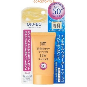 SHISEIDO «Senka» Солнцезащитная эссенция на основе минеральной воды, SPF50+ РА++++, 50 г. SHISEIDO «Senka» Солнцезащитная эссенция на основе минеральной воды, SPF50+ РА++++, 50 г.Защита от солнца, для загара, после загара<br>Солнцезащитная эссенция на основе минеральной воды надежно защищает от солнца и сохраняет кожу лица и тела гладкой и увлажненной. Имеет максимальную степень защиты и предохраняет кожу от ультрафиолетовых лучей типа А и В, предотвращая ожоги и сухость кожи. Защищает кожу от солнечных ожогов, потери эластичности, пигментных пятен и веснушек, вызванных воздействием солнца. Легко впитывается, и начинает действовать сразу после нанесения на кожу. Гиалуроновая кислота поддерживает водный баланс в клетках кожи, сохраняя подтянутость и упругость кожи. Содержит в составе минералы, которые предотвращают появление белых разводов от средства на коже. Подходит в качестве косметической основы. Способ применения: после умывания возьмите достаточное количество средства на ладонь и разотрите по коже. Не требует специального средства для снятия, легко смывается. Состав: вода, этилгексил метоксициннамат, диоксид кремния, циклометикон, этанол, глицерин, DPG, BG, диизопропилсебацинат, поли силикон старше 15 лет, каприлила метикон, октокрилен, бис - этилгексил метоксифенил триазин, поли-бутиленгликоль / PPG-9/1 сополимер, диэтиламино гидроксибензоил гексил бензоат, T-бутилметоксид бензойметан, ксантановая камедь, убихинон, гиалуроновая кислота, магний, хлорид кальция, бехенет-20, PEG-10 диметикон, агар (акриловая кислота/акриловая кислоты алкил (C10-30)) сополимер, гидроксид калия, карбомер, BHT, токоферол, феноксиэтанол.<br>